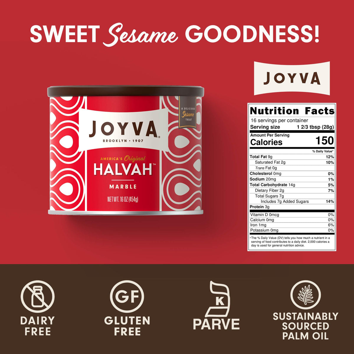 Joyva Halvah Marble chocolate ribbon close-up, a nutty-sweet treat.