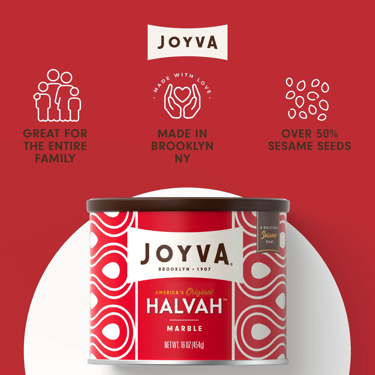 Joyva Halvah Marble on a dessert plate, perfect as a topping.