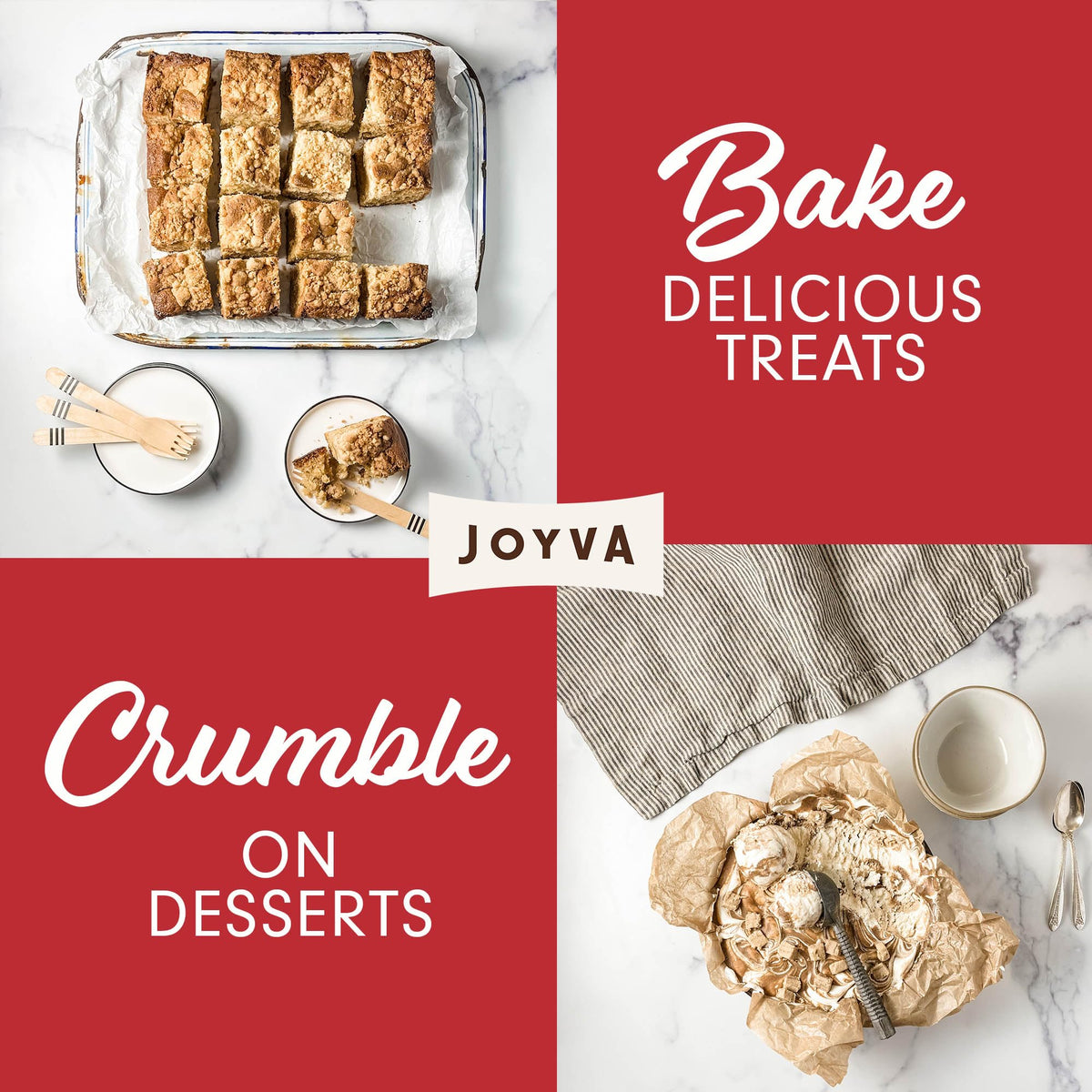 Joyva Halvah Marble jar on kitchen counter; ready snack.