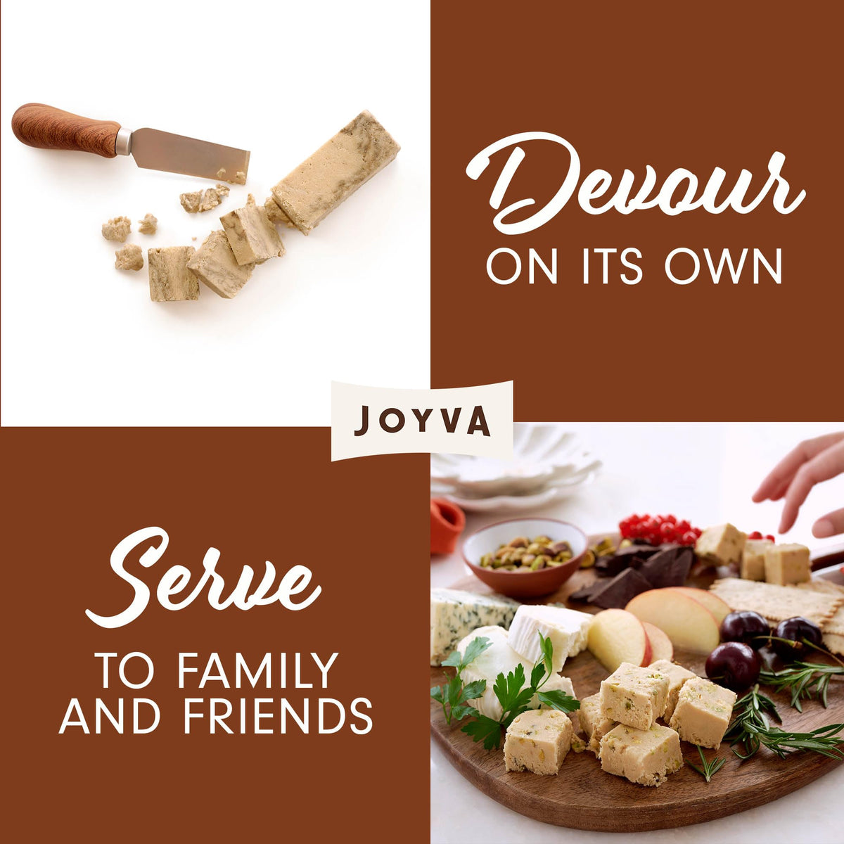 Joyva Halvah on cheese board adds sweet-salty contrast.