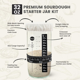 Joyyy jar with breathable cloth cover for ideal fermentation environment