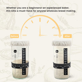 Joyyy 2-pack sourdough starter jars for efficient baking prep