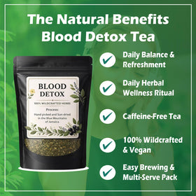 JRR Blood Detox Tea Jamaica loose-leaf blend ready for brewing