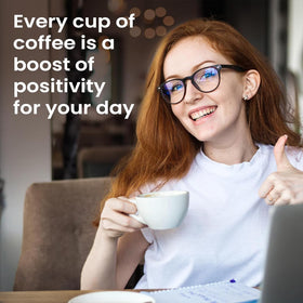 JRR Caramel Protein Coffee scoop symbolizes quick, easy prep