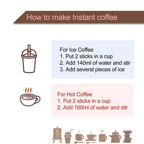 JSEVEN Maxim Original and Mocha sticks shown for quick single-serve coffee.