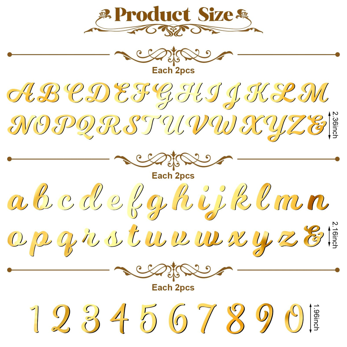 Jspupifip lowercase letters A-Z add personalized messages with a chic gold glow.