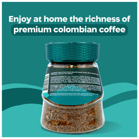 Juan Valdez 3.5 oz jar on display highlighting premium decaf option