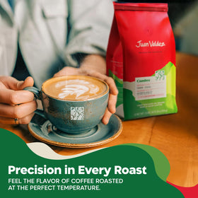 Juan Valdez Cumbre dark roast beans for bold, balanced espresso or drip brews