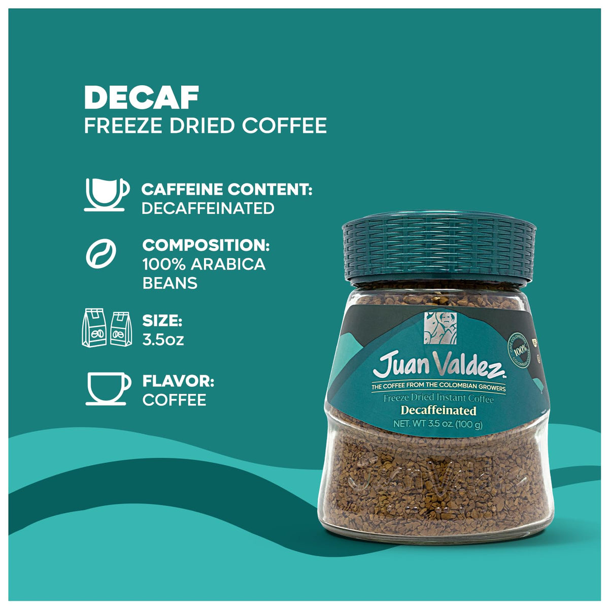Two mugs with Juan Valdez decaf ready to share