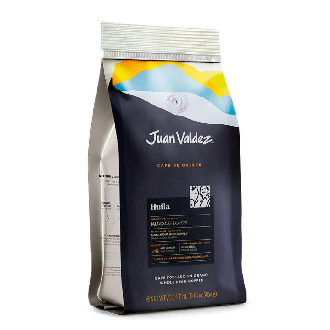 Juan Valdez Huila whole beans for a clean, flavorful cup.