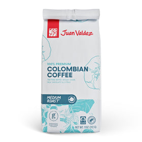 Juan Valdez medium roast ground coffee 11oz bag for versatile daily brewing.