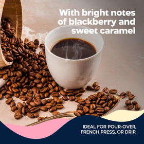 French press setup with whole beans for rich, easy extraction