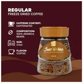 Juan Valdez sustainability initiative logo highlights ethical sourcing.