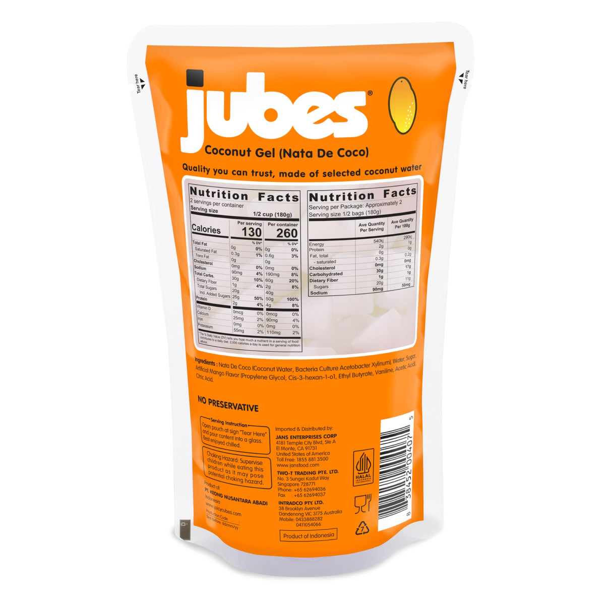 Jubes close-up shows real fruit juice in strawberry and mango jelly
