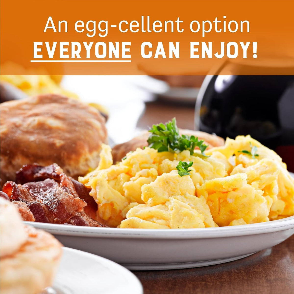 Cooking Judee's scrambled egg mix on a camping stove, lightweight and convenient.