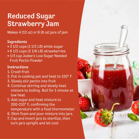 Pectin powder used to give jams a glossy, firm set