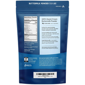 Judee's gluten-free buttermilk powder pancake-batter shot for fluffy pancakes.