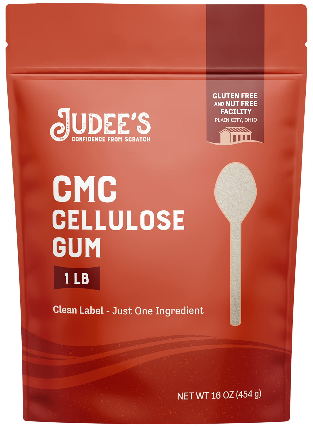 Judee's Gluten Free CMC Powder packaging in a standup pouch preserves freshness for bakers