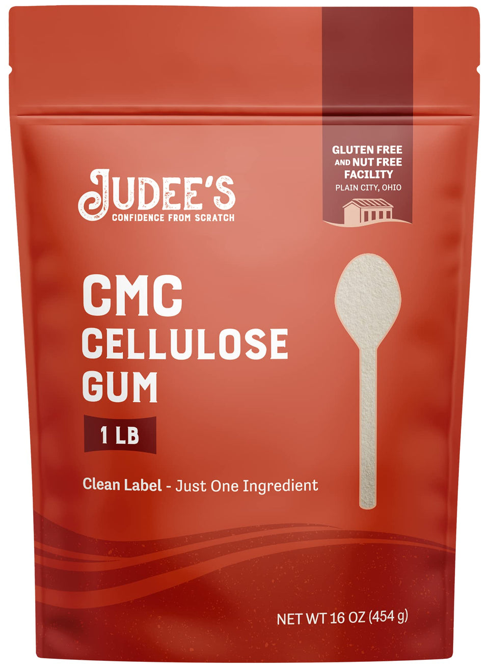 Judee's Gluten Free CMC Powder packaging in a standup pouch preserves freshness for bakers