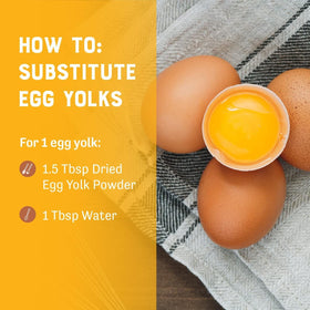 Judee's egg yolk powder in ice cream base for creamy texture and stability.