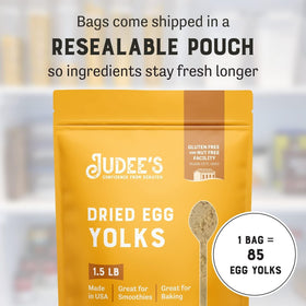 Judee's gluten-free egg yolk powder smoothie's protein boost in breakfast blends