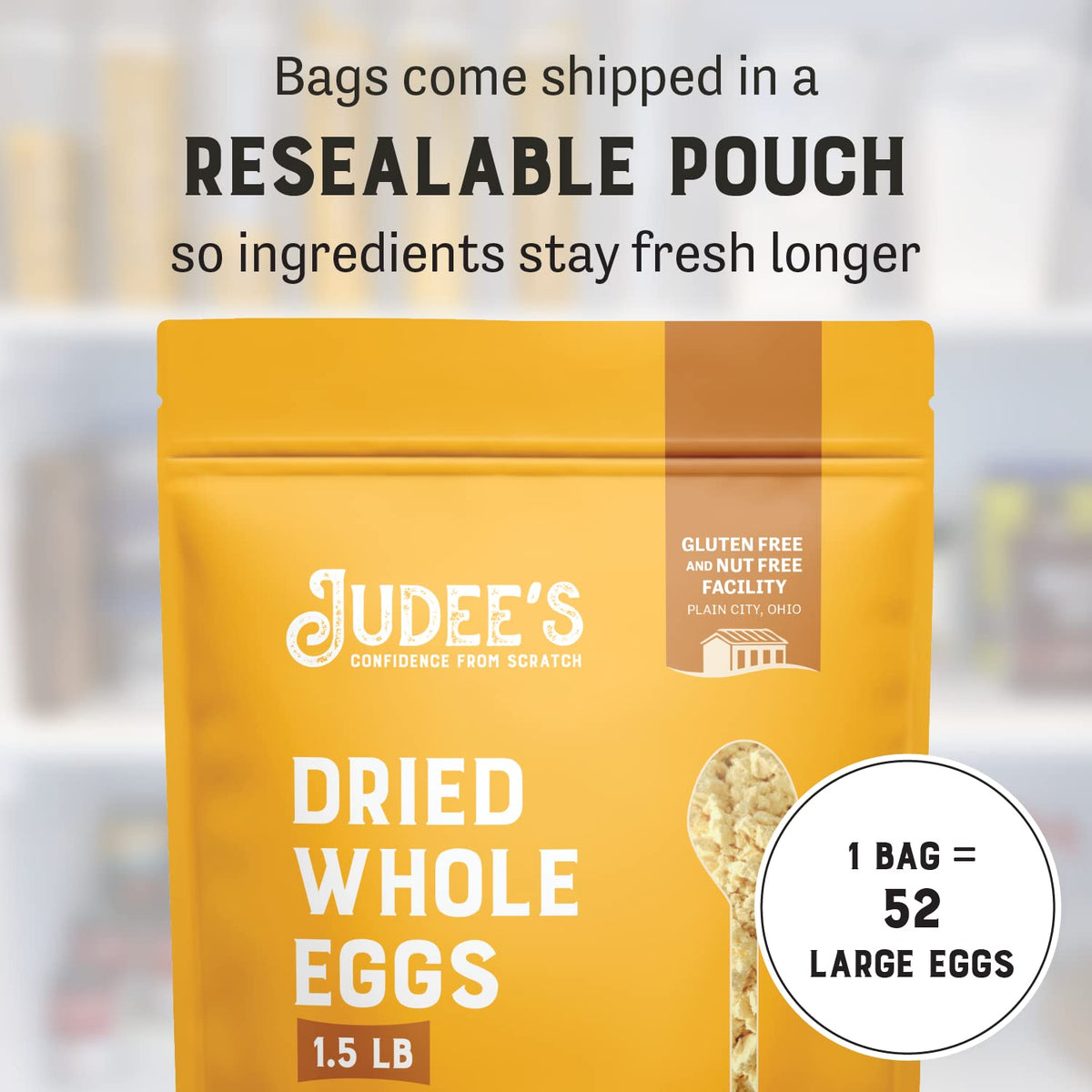 Judee's gluten-free egg powder muffins ready-to-bake batter image