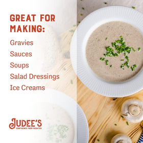 Judee's Guar Gum Powder enhances ice cream texture for creamier frozen desserts