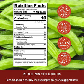 Judee's Guar Gum Powder with measuring scoop ready to thicken dressings