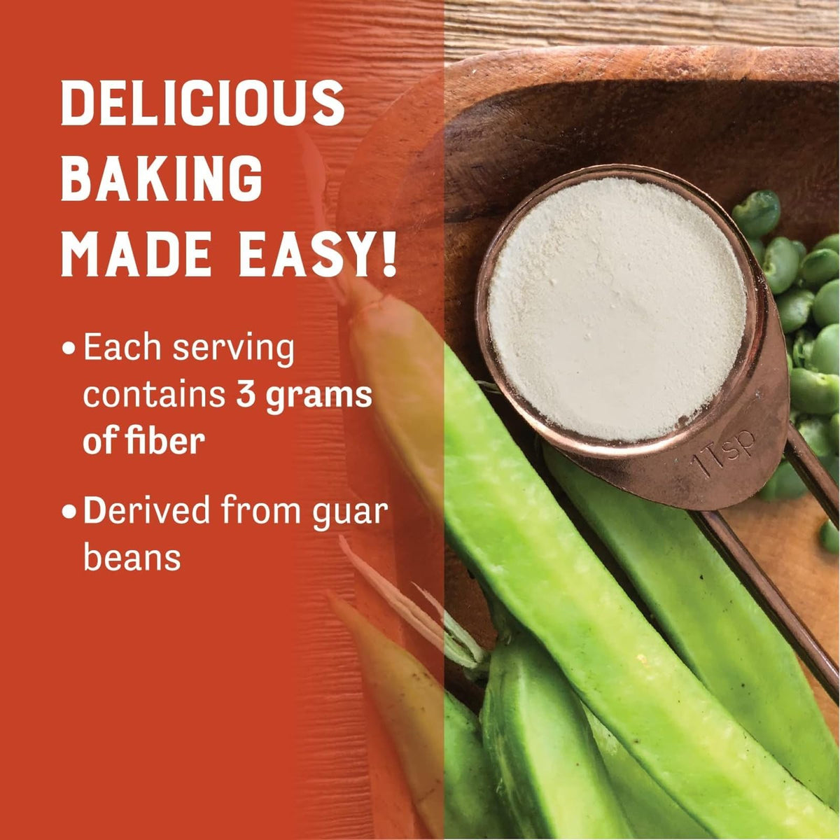 Judee's Guar Gum Powder resealable pouch preserves freshness after opening