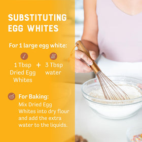 Judee's Gluten Free Dried Egg White Protein Powder in a mixing bowl ready for protein-rich recipes.