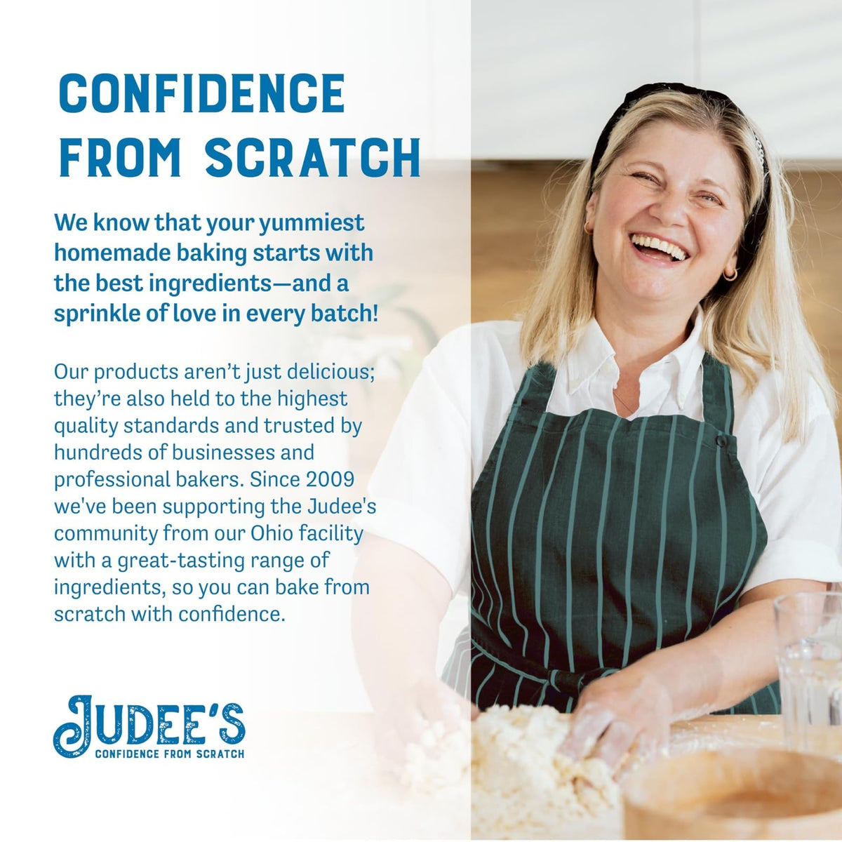 Judee's Gluten Free Non Fat Dry Milk resealable pouch preserves freshness.