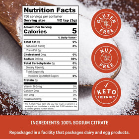 Judee's sodium citrate powder with measuring scoop for precise keto prep