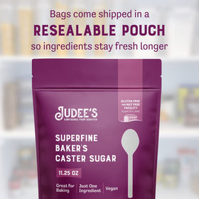 Judee's Gluten Free superfine caster sugar ideal for coffee and tea sweetness