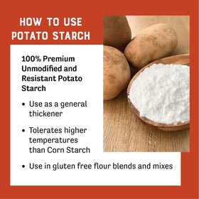 Judee's potato starch powder keeps muffins tender and light during baking.