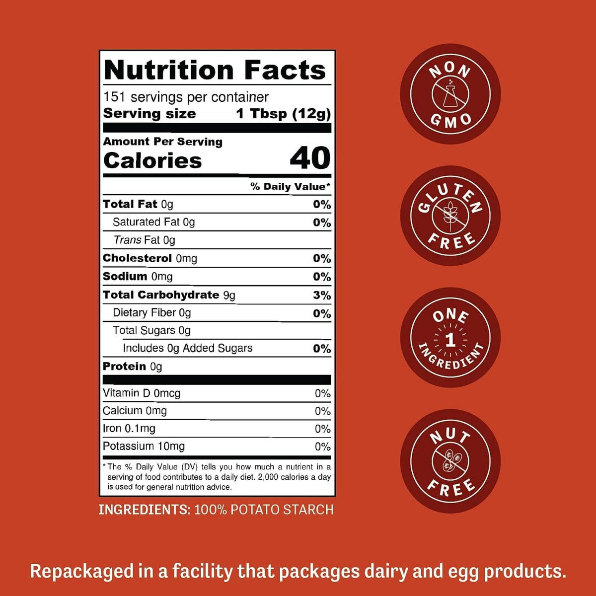 Judee's unmodified starch thickens pie fillings for glossy, stable texture.