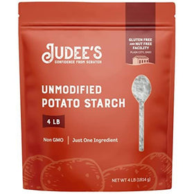 Judee's Gluten Free unmodified potato starch for silky sauce thickening and smooth soups.