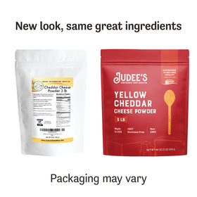 Judee's cheddar powder sprinkled on popcorn for savory popcorn seasoning.