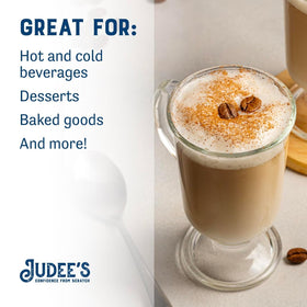 Judee's Heavy Cream Powder added to coffee as a creamy creamer.