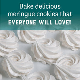 Vanilla-flavored Judee's meringue powder ready to blend into royal icing.