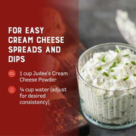 Judee's baking-ready powder adds flavor to cookies and fillings.