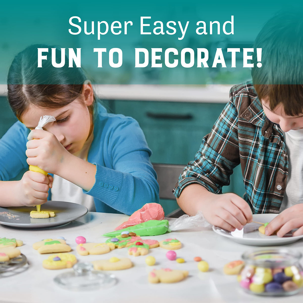 Judee's Royal Icing Mix creates a glossy finish on cookies.