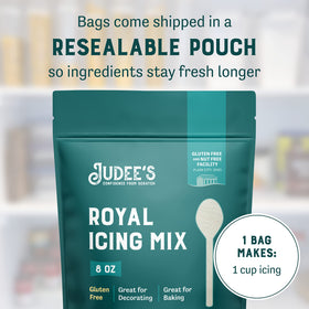 Dried egg whites ensure stable icing from Judee's mix