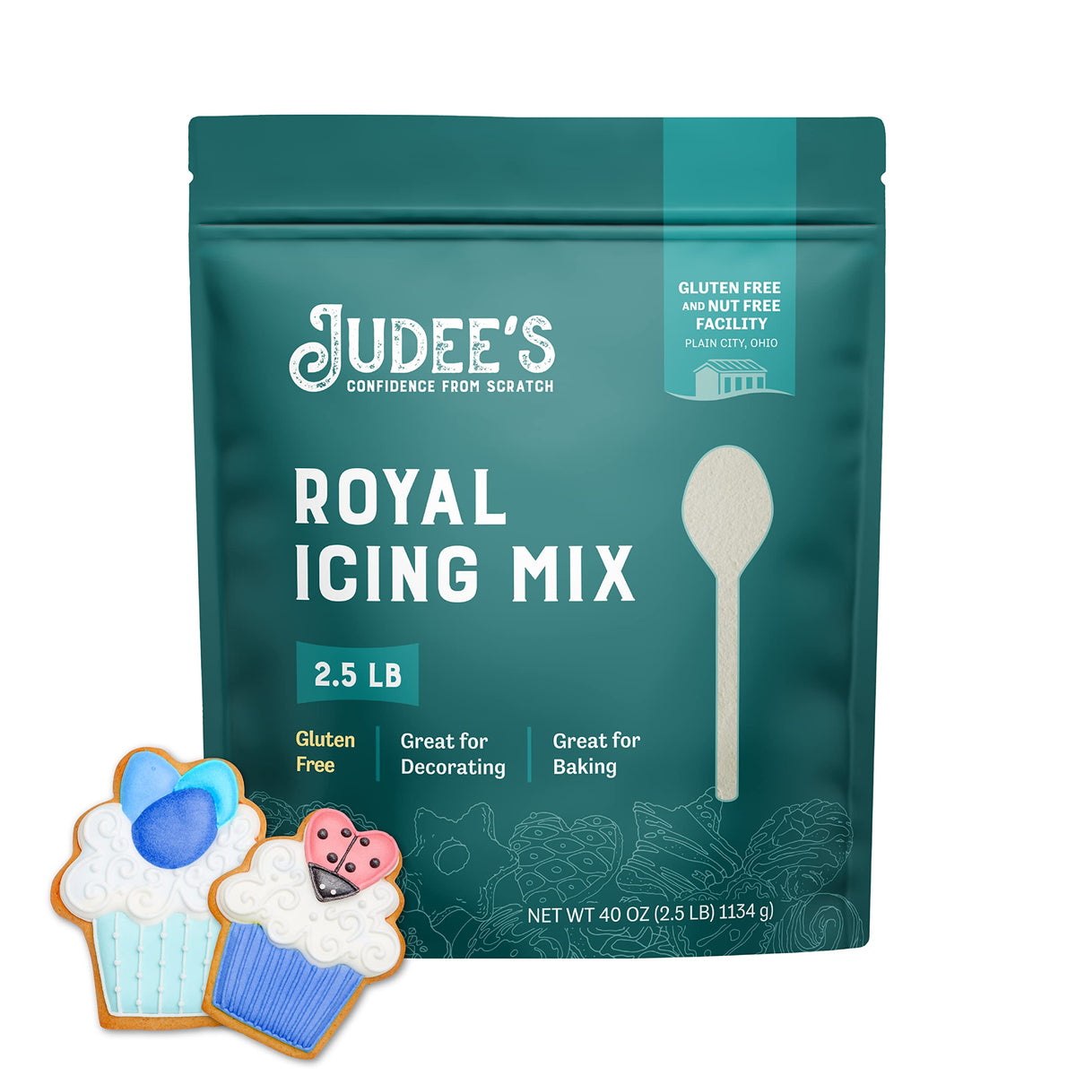 Judee's Royal Icing Mix pack ready for quick, home cookie decorating.