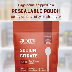 Judee's Sodium Citrate Powder fondue pot shows emulsified queso.