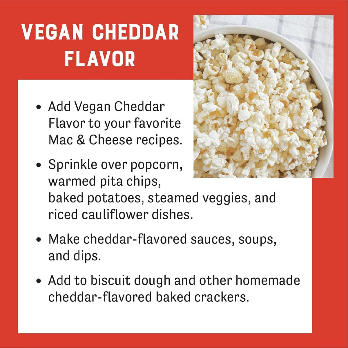 Judee's Vegan Cheddar Flavor Powder in a cheddar sauce bowl