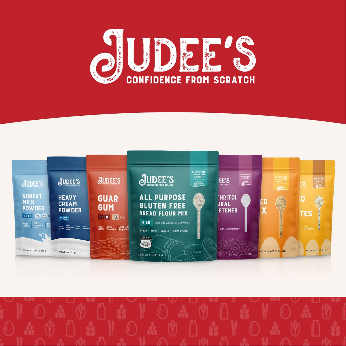 Judee's White Cheddar Cheese Powder in a pantry scene for easy flavor boost.