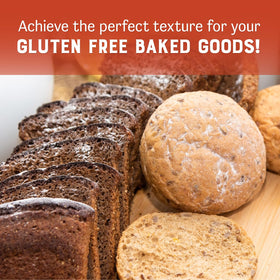 Judee's Xanthan Gum Powder used in baking for smooth, consistent doughs.