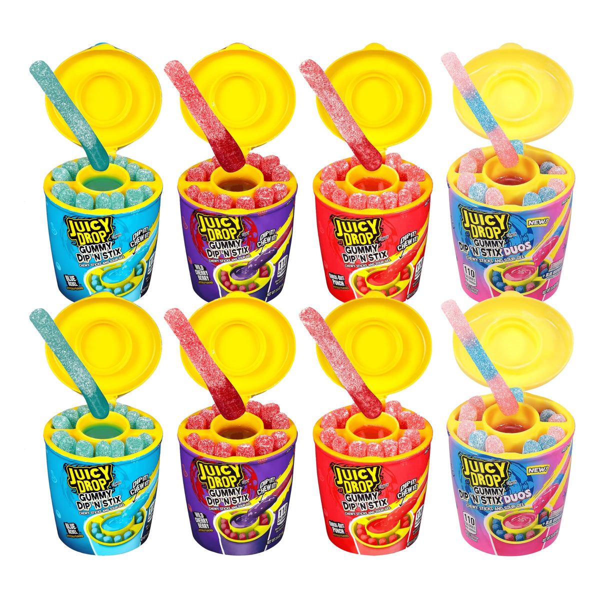 Juicy Drop Dip ’N Stix 8-pack cups for on-the-go kid snacking.