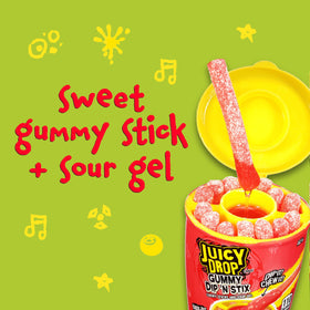 Juicy Drop Dip ’N Stix Watermelon Blast and Wild Cherry Berry flavors for parties.