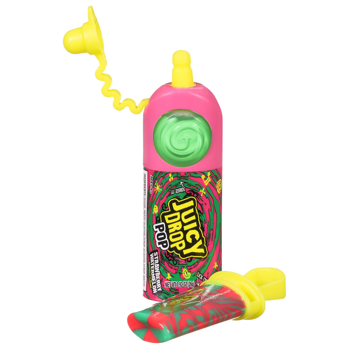 Juicy Drop Pop Blue Rebel flavor, vibrant blue lollipop for fun rewards.